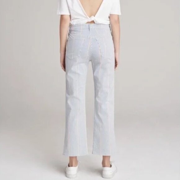 3x1 NYC Austin Crop Jean in Nillie Stripe High-Rise - Picture 2 of 12